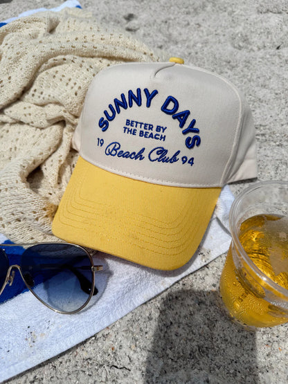 Sunny Days Yellow Vintage Cap
