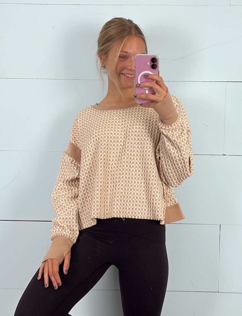 My Time Layer Textured Sandy Top