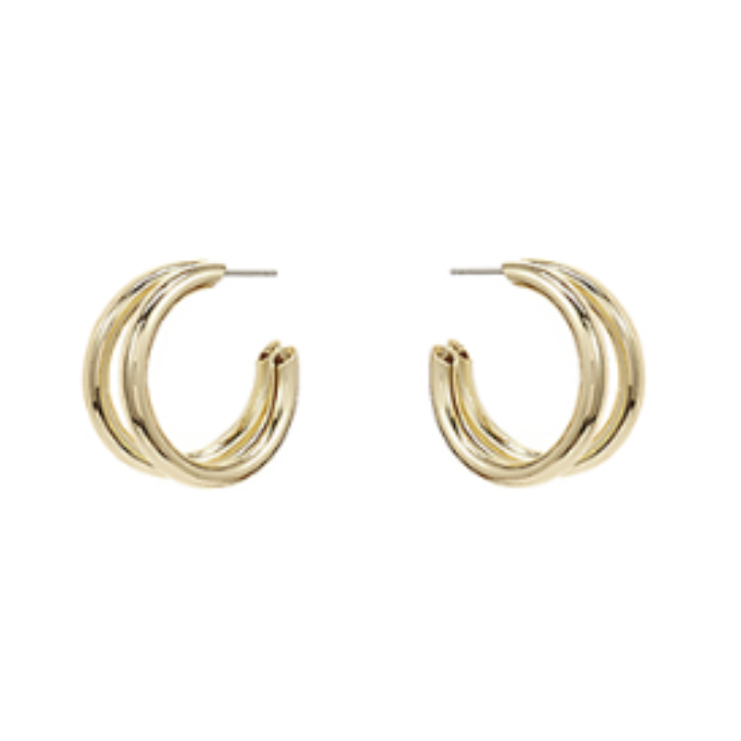Tell Me About It Gold Hoops