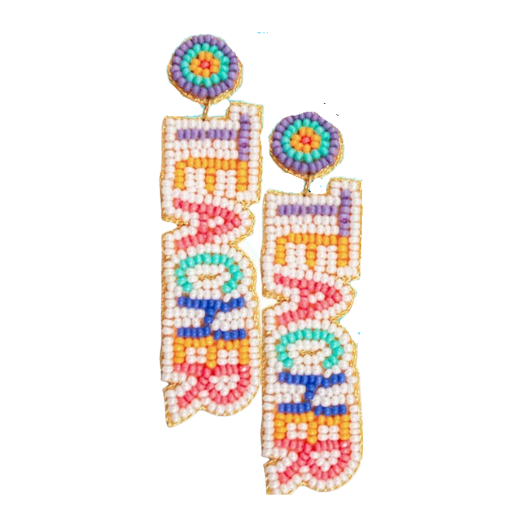 Beaded Teacher Earrings