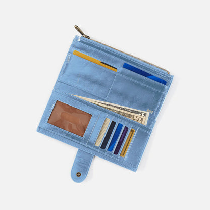 Dunn Faded Denim Continental Wallet