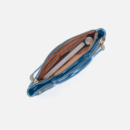 Sable Faded Denim Wristlet