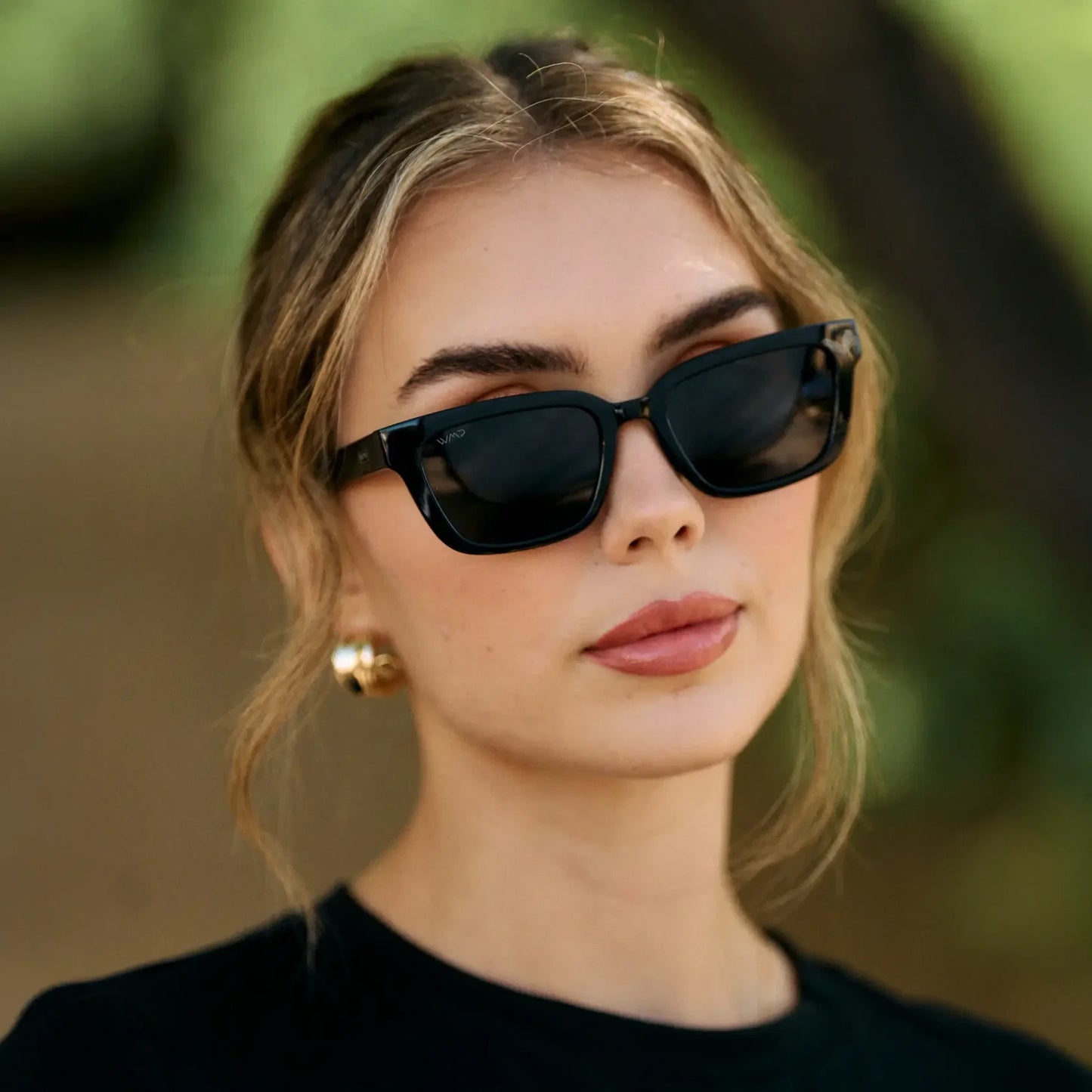 Vivian  Black / Triple Black Lens Polarized Sunglasses