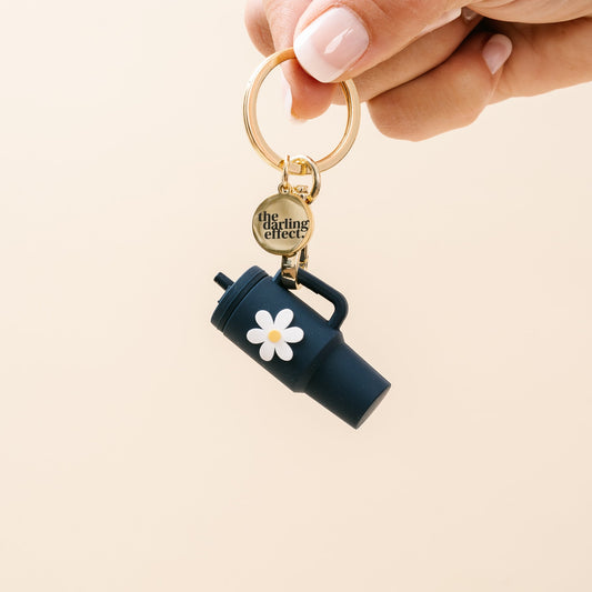 Tiny Tumbler Navy Keychain