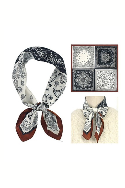Vintage Patchwork Bandana Scarf