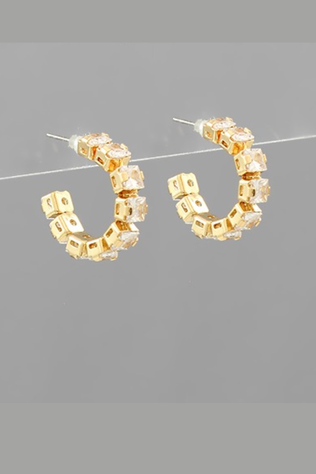 Shape Shifting Crystal Hoops