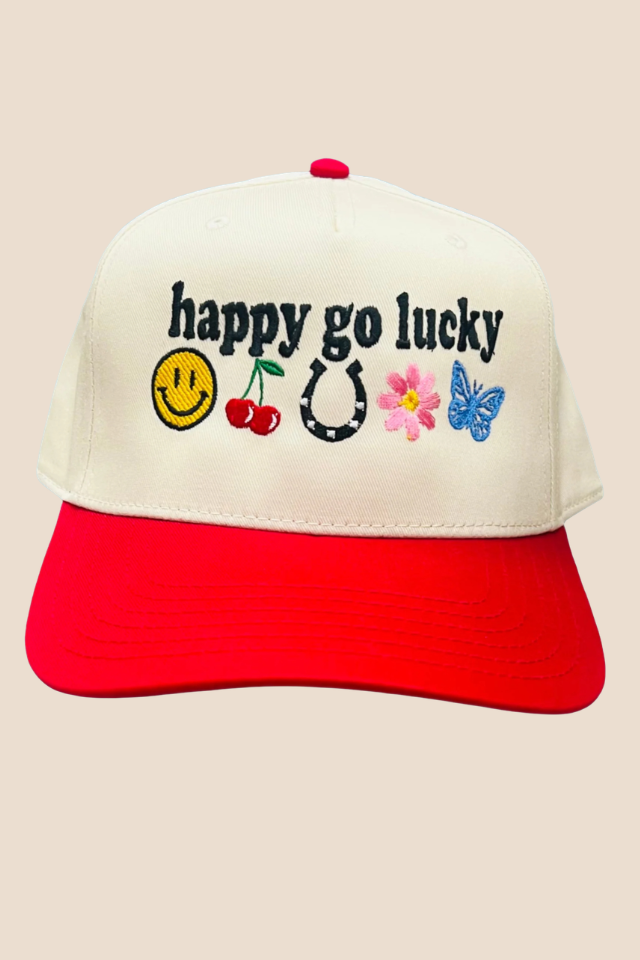 Happy Go Lucky Butterfly Red Cap