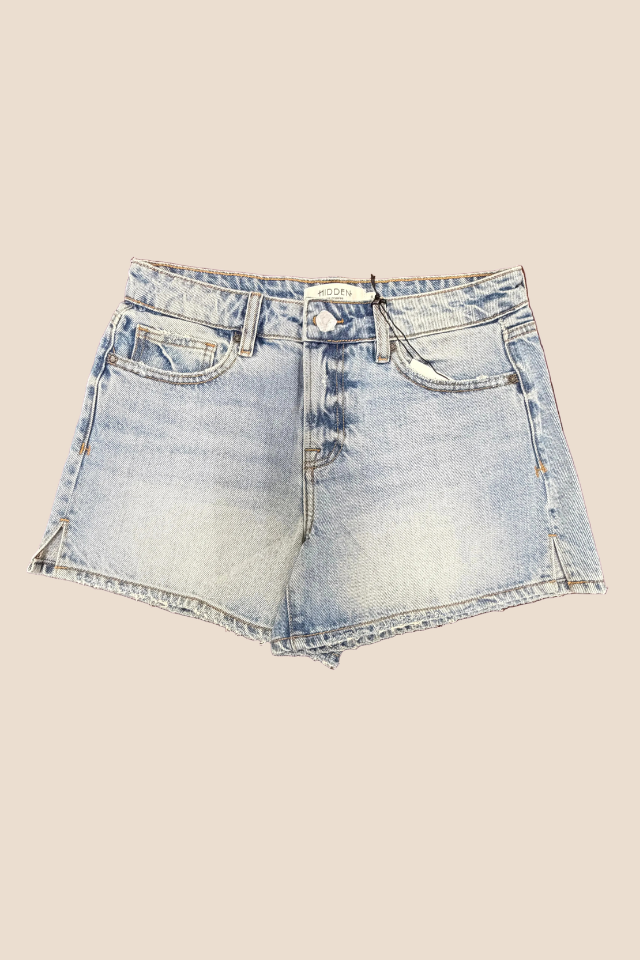 Finn Medium Blue High Rise Shorts