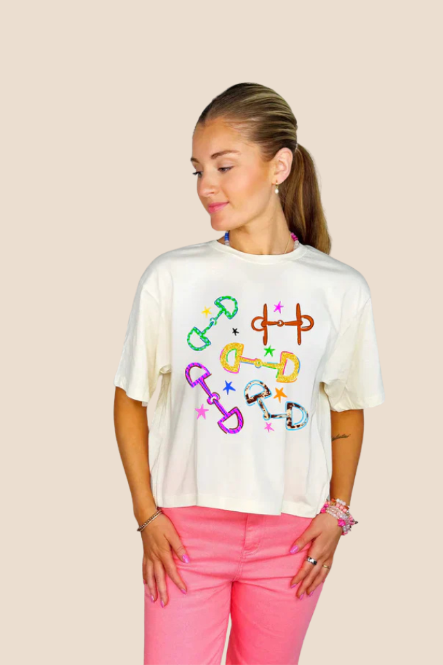 Horse Bit Crop Tee