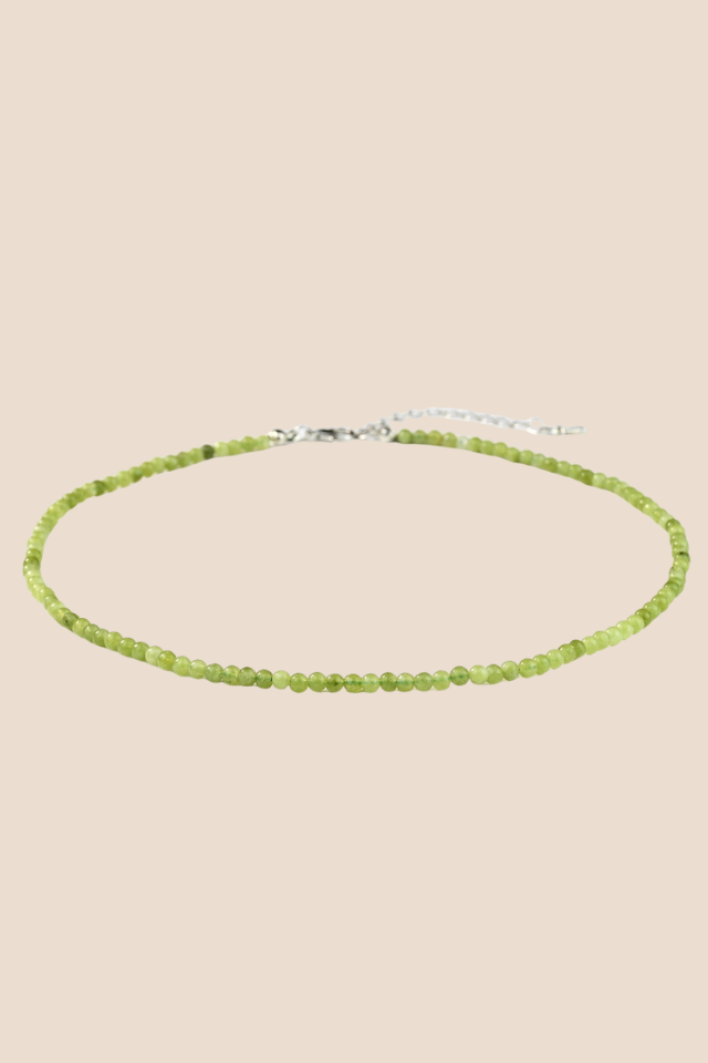Colorful Dopamine Dark Green Beaded Necklace