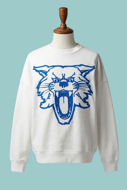 Kentucky Big Canvas Puff Janise White Sweatshirt