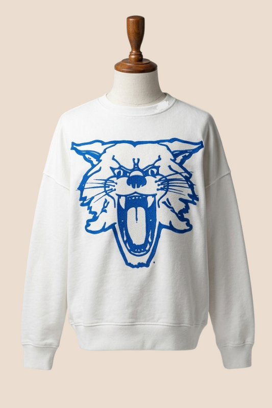 Kentucky Big Canvas Puff Janise White Sweatshirt
