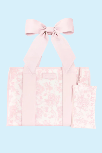 Jelly  Afternoon Rosé Bow Tote Bag