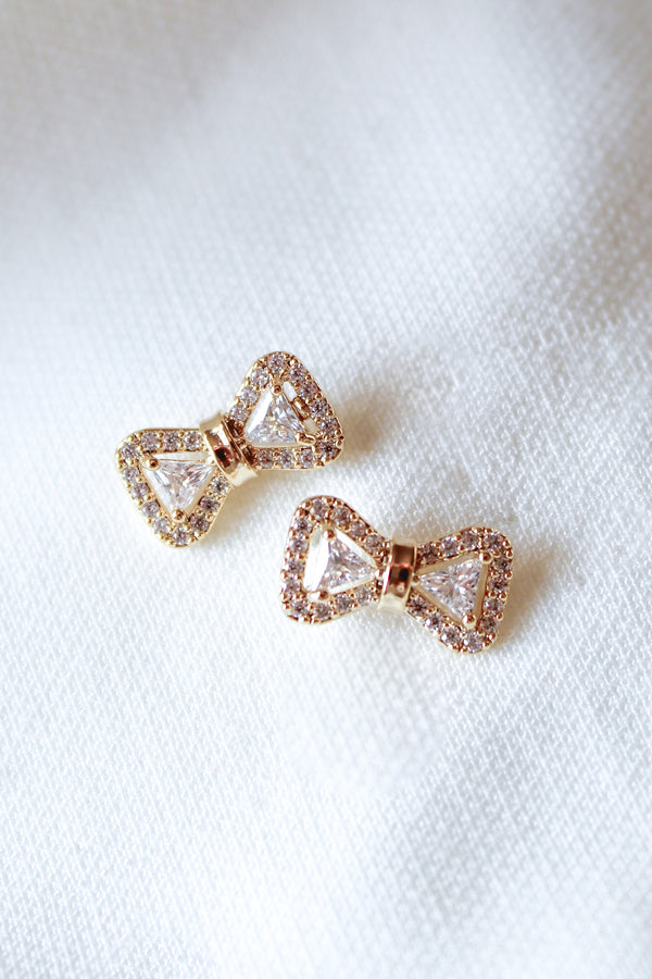 Zoe Bow Stud Earrings