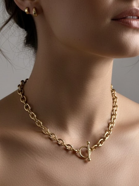 Interlock Gold Necklace