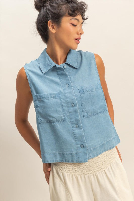 Ready to Go Light Blue Top