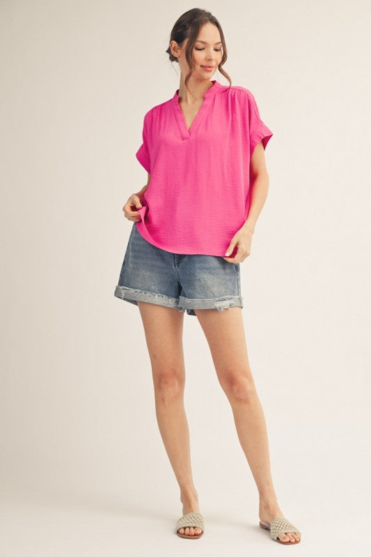 Breaking New Hot Pink Top