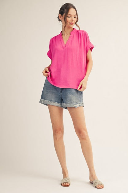 Breaking New Hot Pink Top