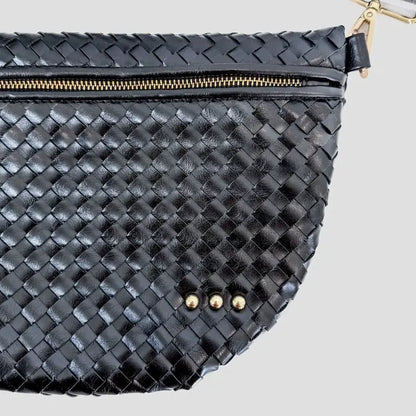 Westlyn Woven Black Belt Bag