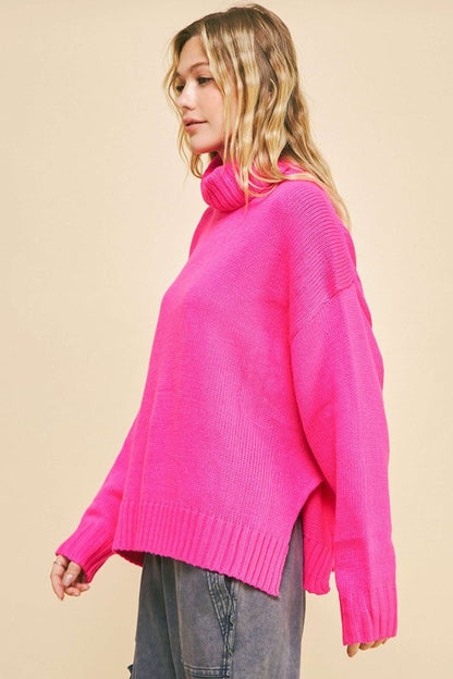 Joyful Feeling Fuchsia Sweater