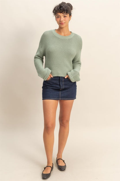 Good Mood Sage Green Sweater