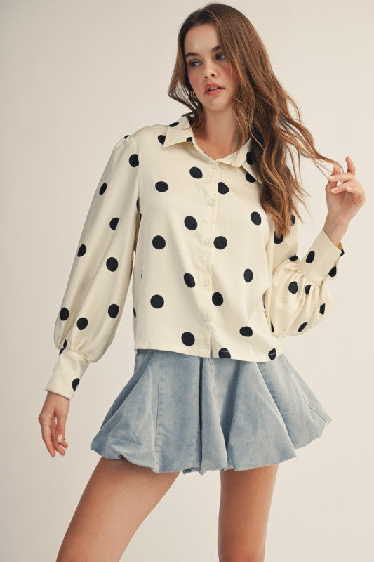 Luxe Polka Dot Top