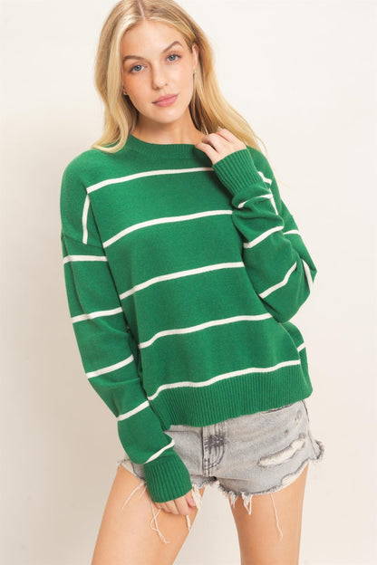 The Right Touch Green Sweater