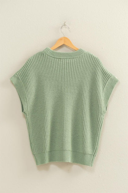 Looking Comfy Sage Green Sweater Top