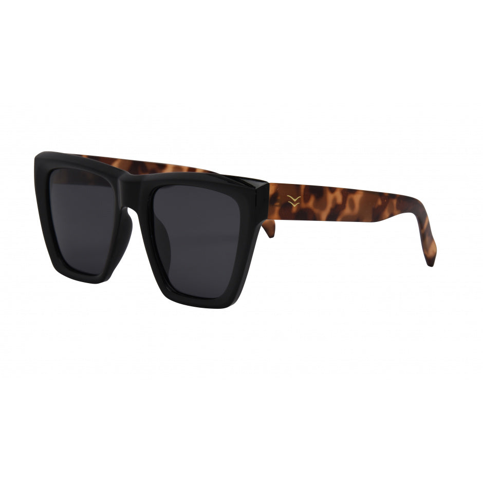 Ava Black Blond Tort Smoke Polarized Sunglasses