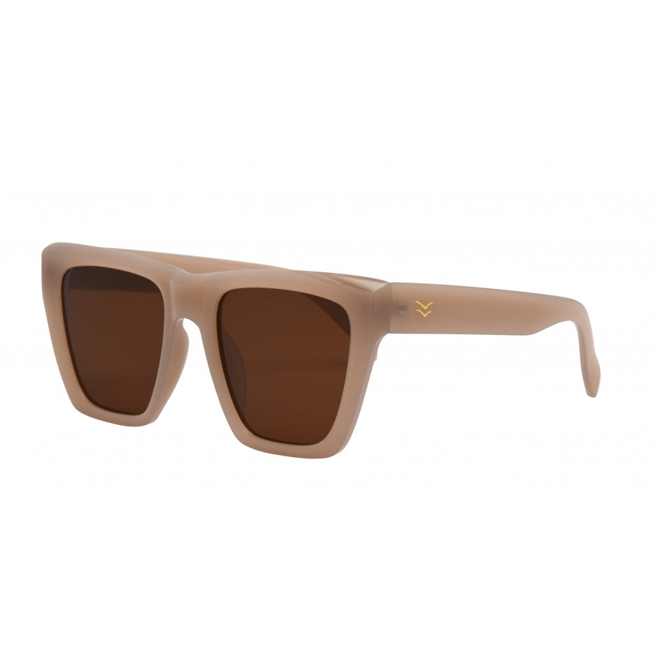 Ava Oatmeal Brown Polarized Sunglasses