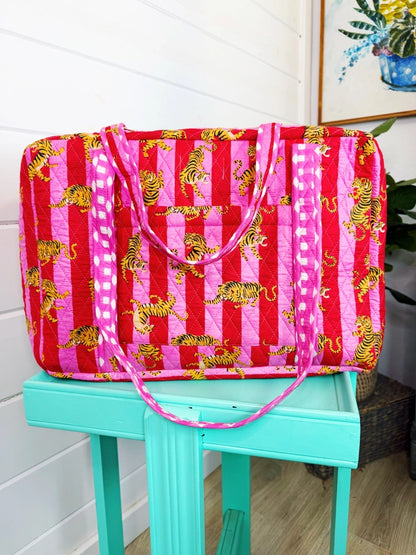 Wild Stitch Quilted Duffle Bag
