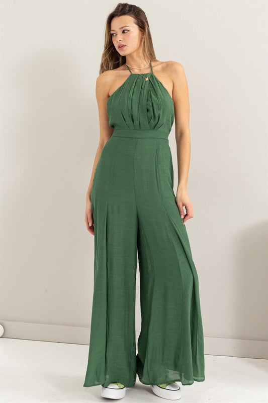 Jump for Joy Green Jumpsuit