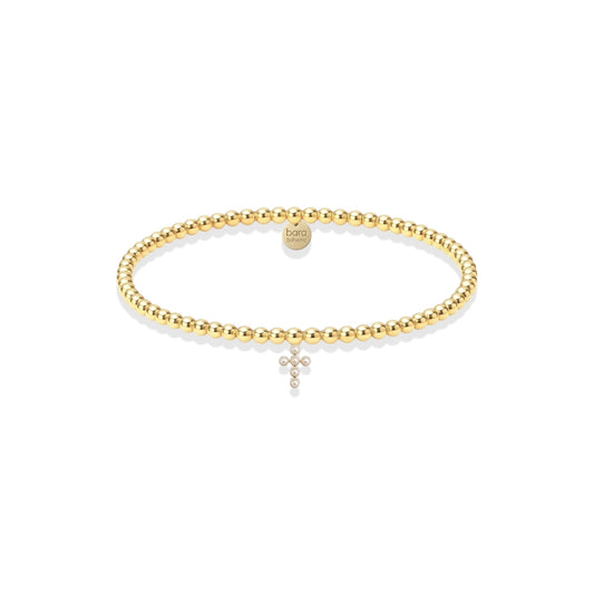 Mini Rachel Charm 14K Gold Filled Beaded Bracelet