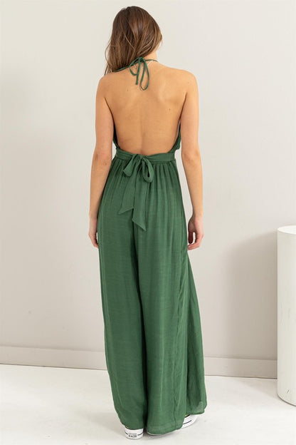 Jump for Joy Green Jumpsuit