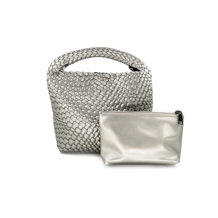 Woven Silver Crossbody