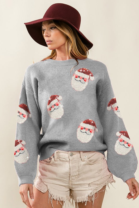 Sequin Santa Sweater