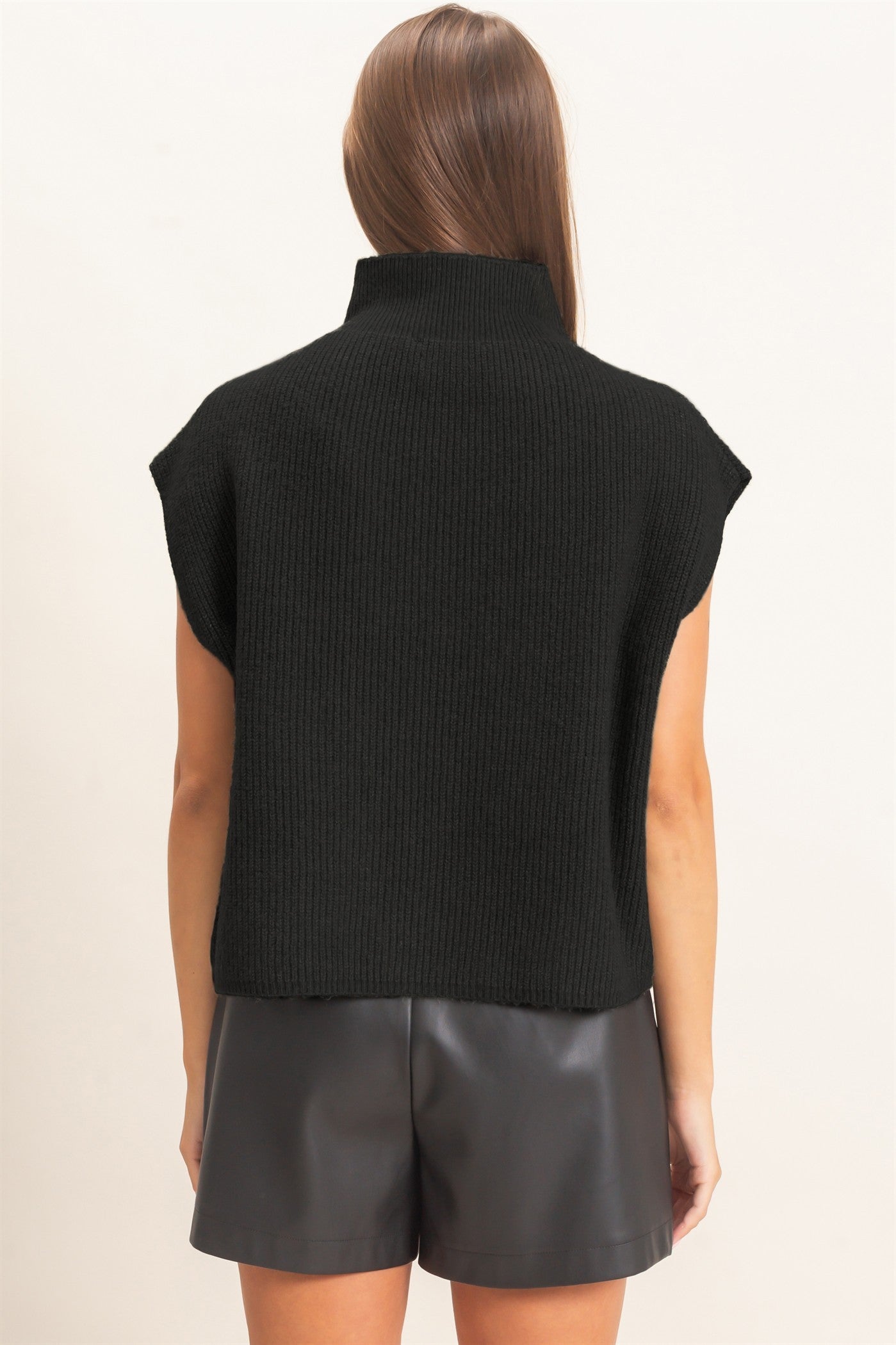 High Profile Black Sweater Top