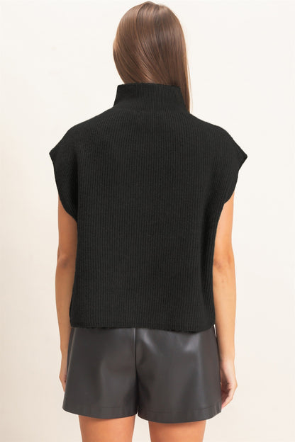 High Profile Black Sweater Top