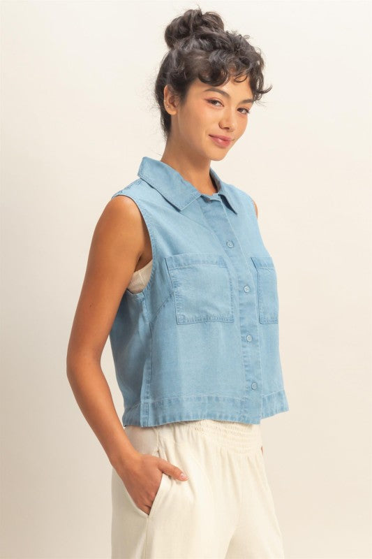 Ready to Go Light Blue Top