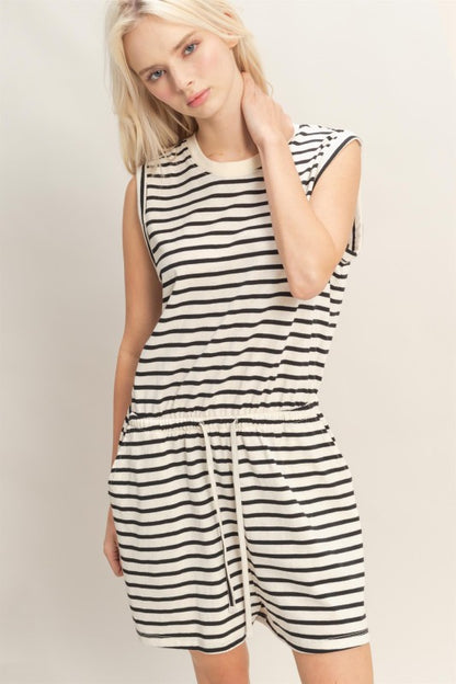 Hold It Together Black Romper