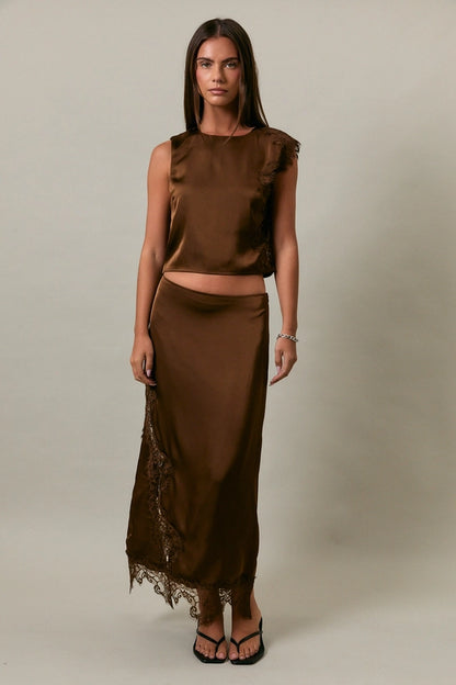 Steal the Show Brown Skirt