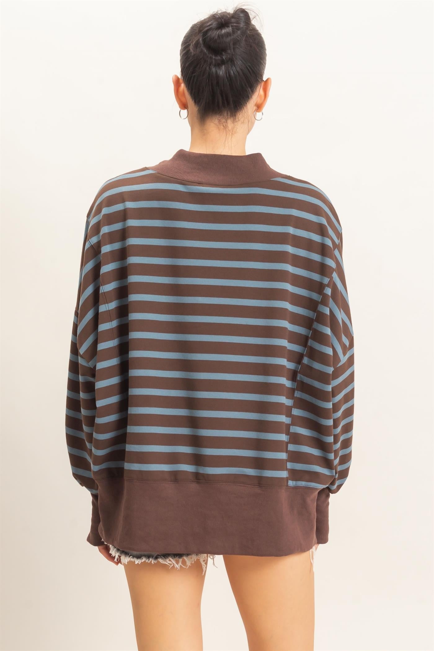 Let It Be Easy Blue/Brown Sweatshirt