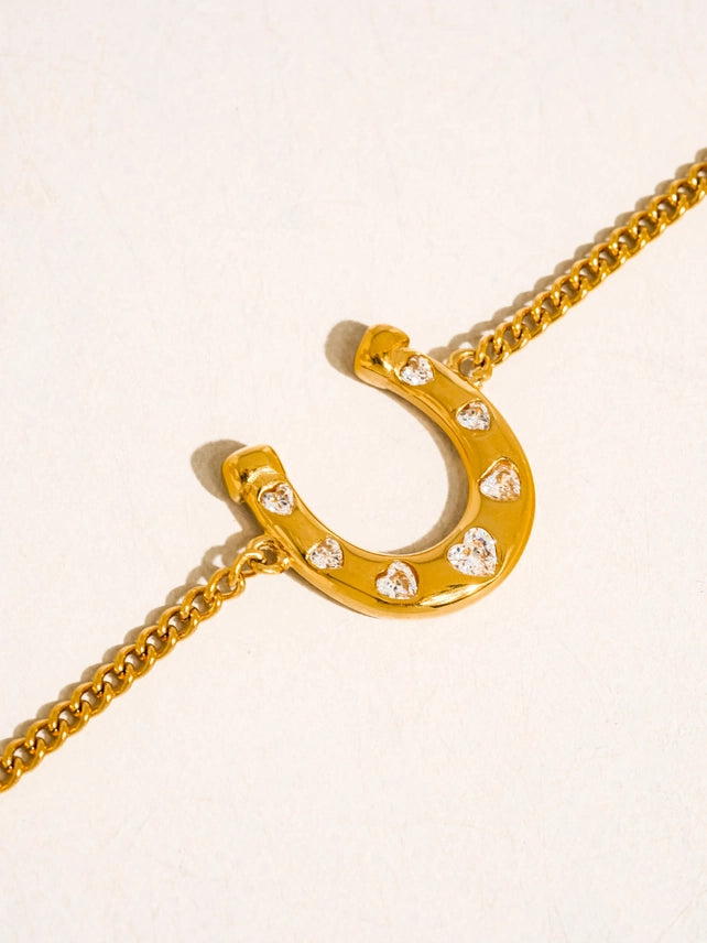 Tundra Crystal Horseshoe Chain Bracelet