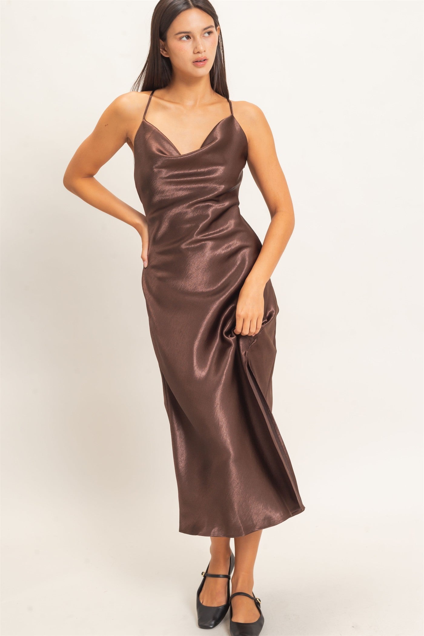Poetic Charm Dark Brown Dress