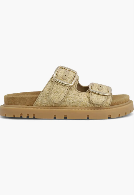 Monica Natural Raffia Platform Sandal