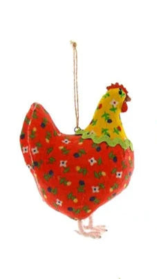 Calico Hen Red Ornament