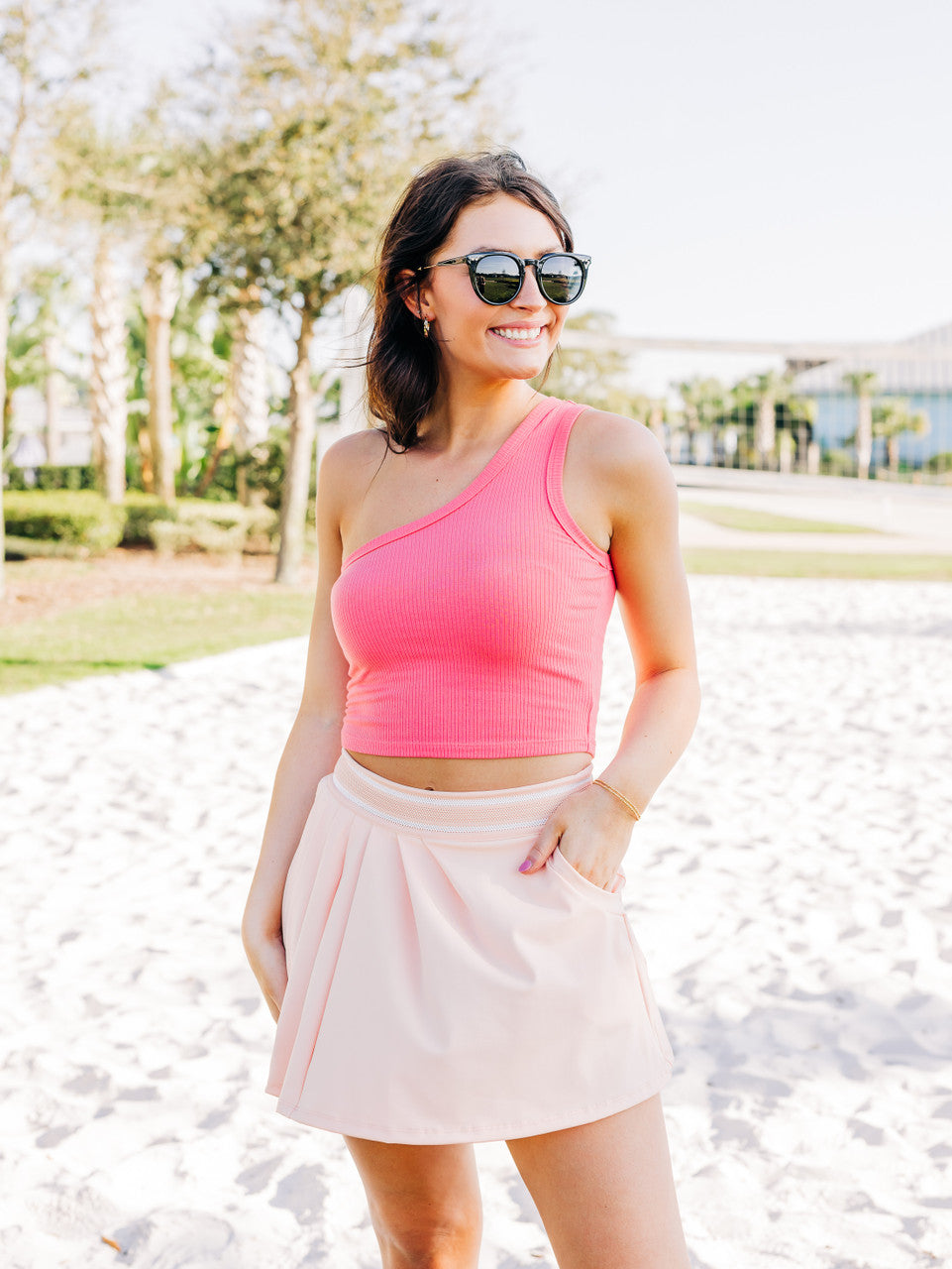 Round Robin Peach Skort