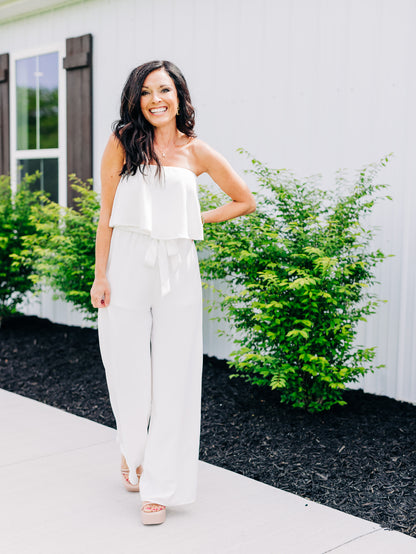 Secret To Self Off White Jumpsuit