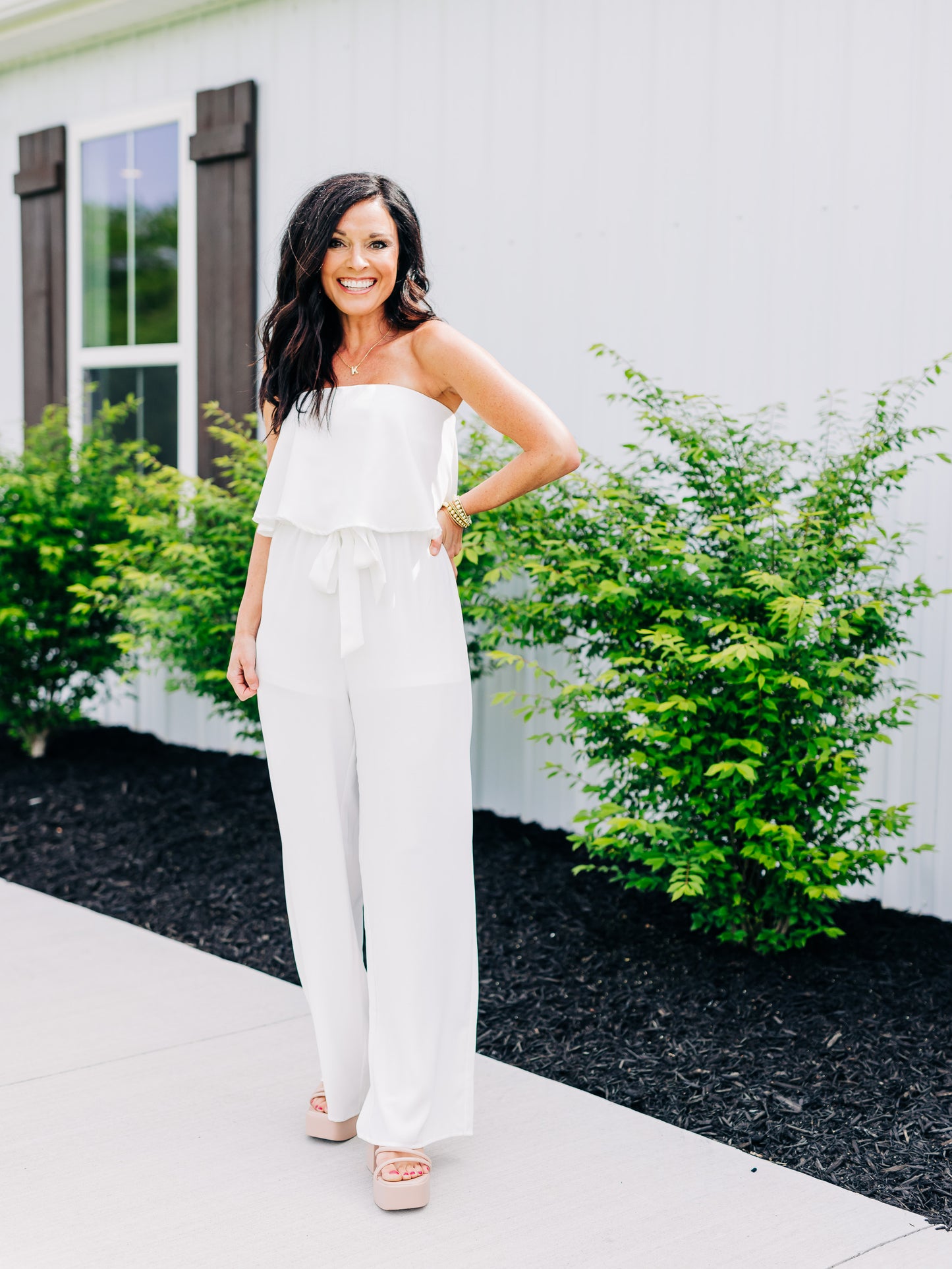 Secret To Self Off White Jumpsuit