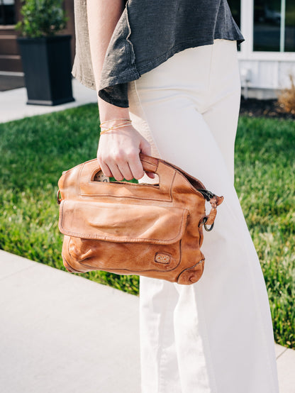 Greenway Tan Rustic Crossbody Clutch